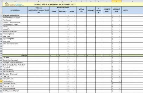 You Will Need To Put In An Intercom System So That You Can inside Awesome Home Renovation Cost Spreadsheet Template