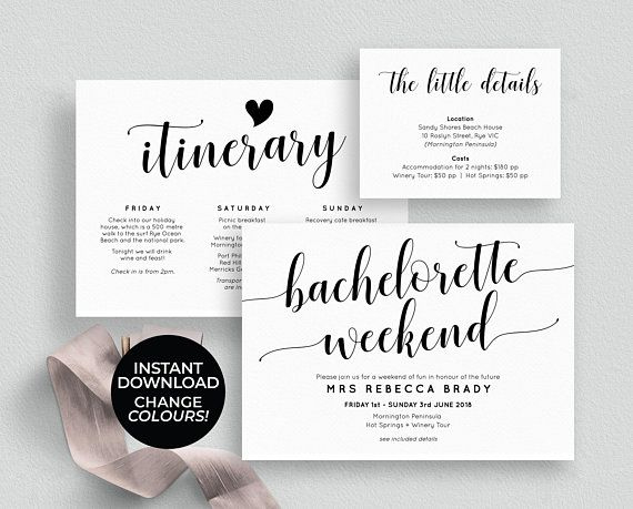 Bachelorette Weekend Invitation Download Bachelorette with Bridal Shower Itinerary Template