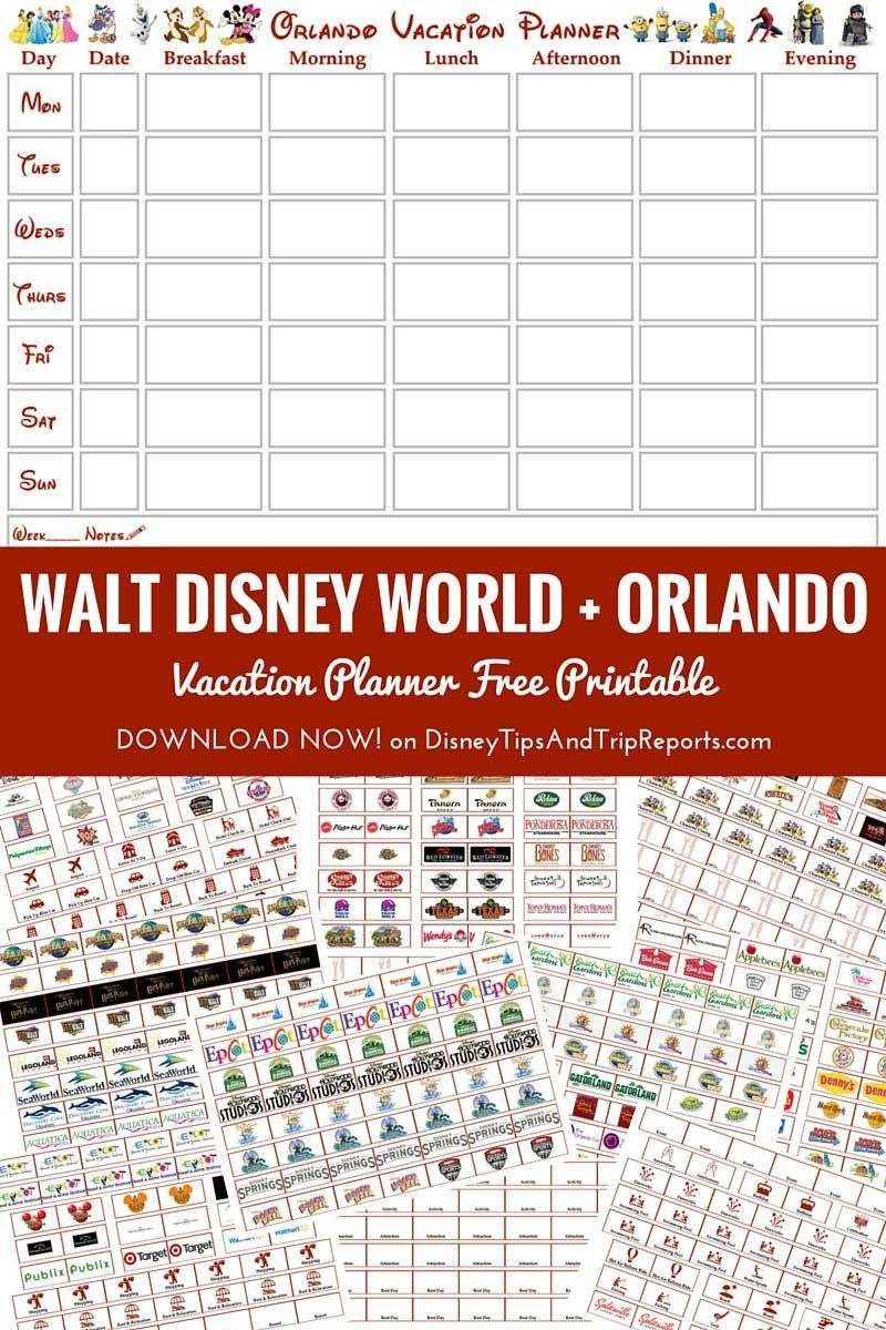 Blank Disney Itinerary Template  Calendar Template Printable for Disney World Itinerary Template