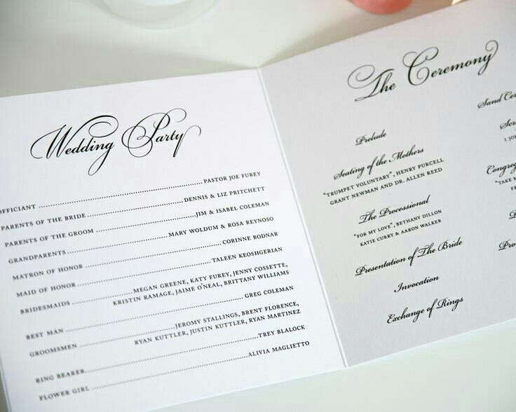 Pincindy Heidmann On Weddings  Wedding Programs intended for Wedding Ceremony Itinerary Template